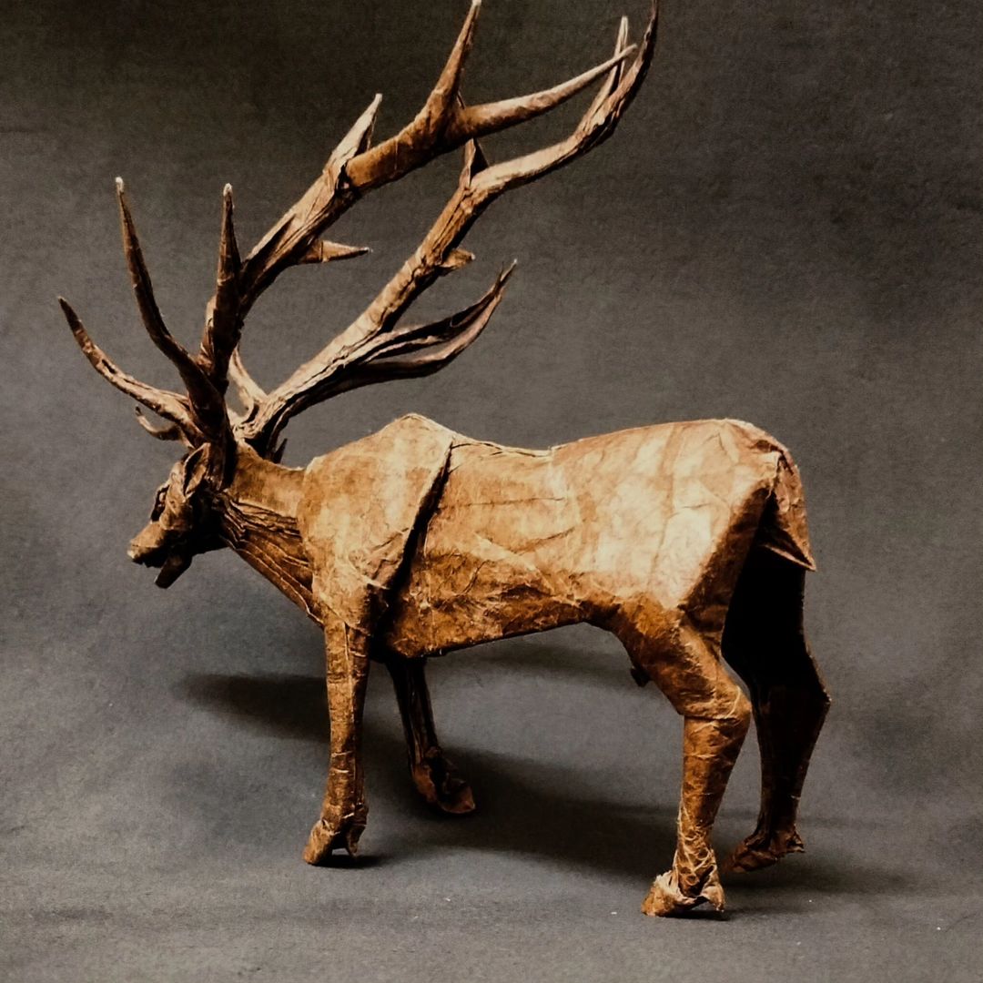 Origami ELK 3.5 Completed Piece - Exclusive Origami Model