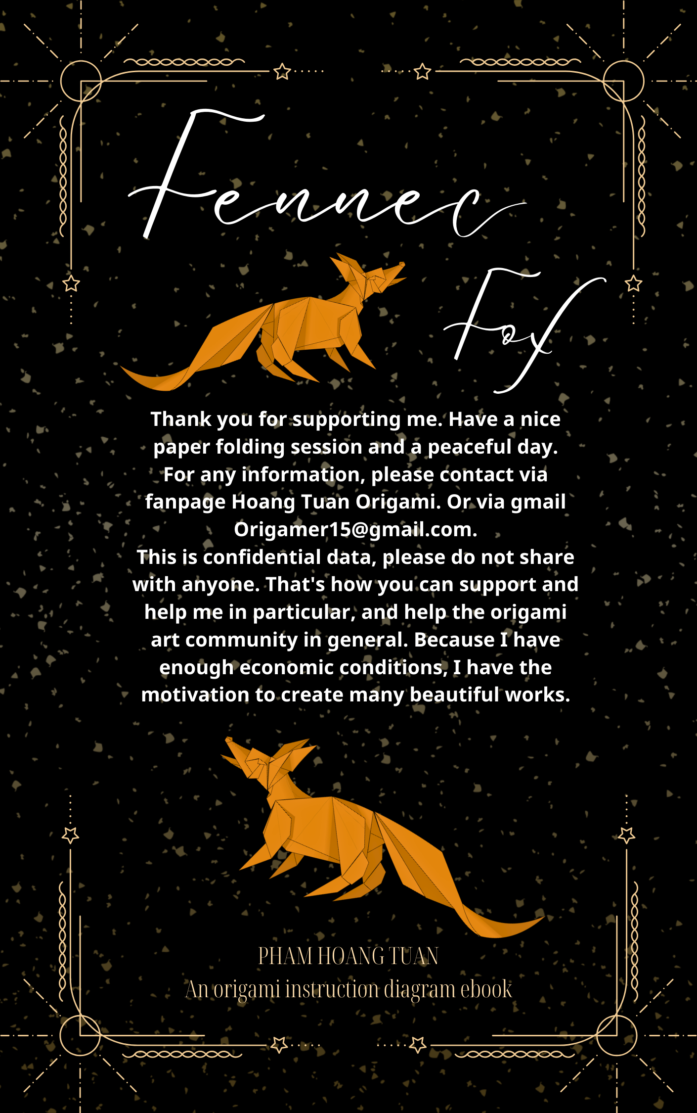 Origami Fennec Fox Instruction Diagram - Origami Desert Fox Ebook