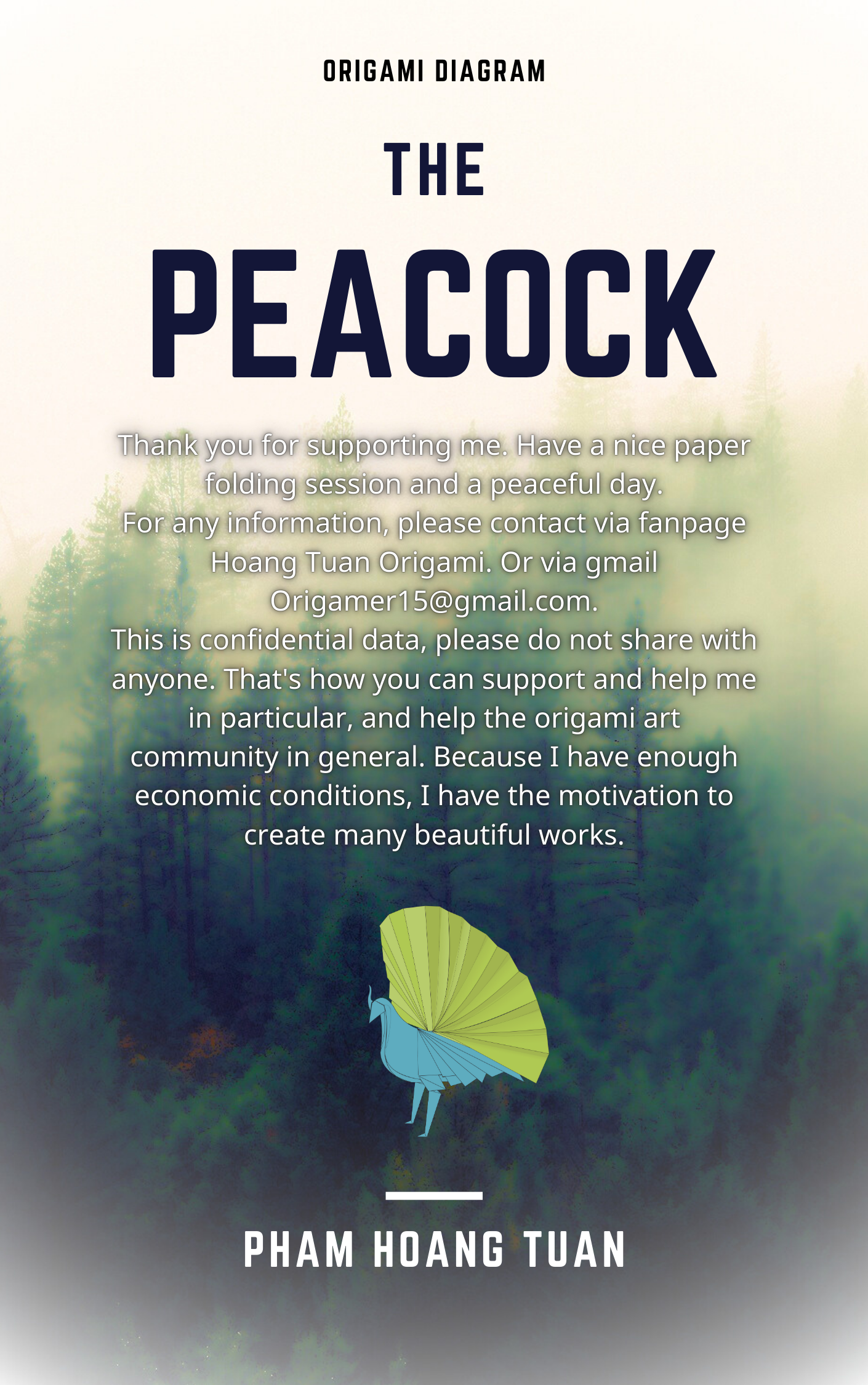 Origami Peacock Instruction Diagram - Origami Peacock Ebook