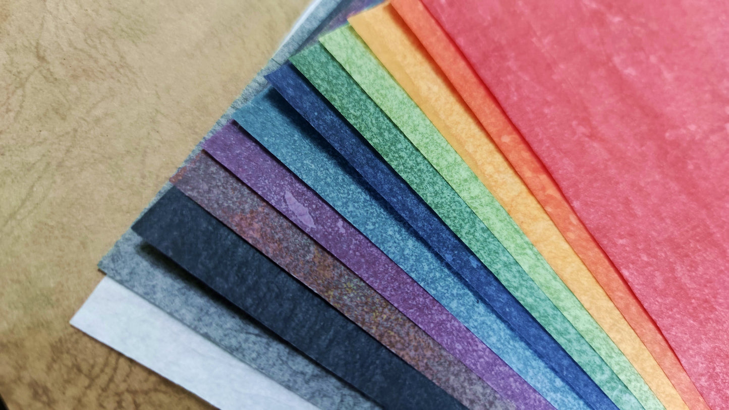 COMBO OF PAPYRUS PAPER B1 (13 COLORS)- Thin Paper 30gsm - Origami paper, gift wrapping.