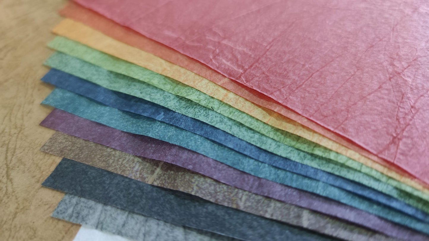 COMBO OF PAPYRUS PAPER B1 (13 COLORS)- Thin Paper 30gsm - Origami paper, gift wrapping.