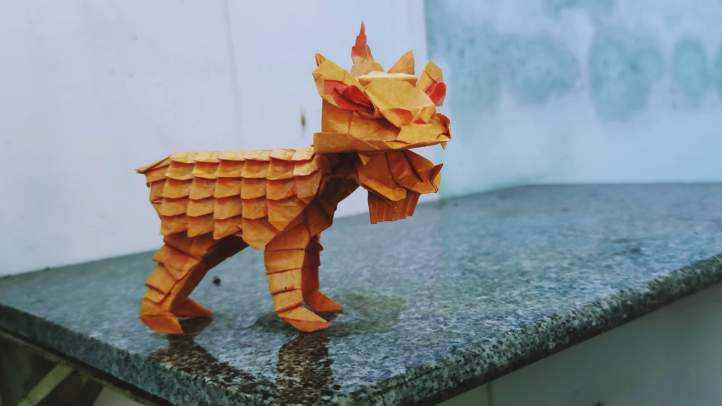 Origami Qilin Instruction Diagram - Lion Dancing Ebook