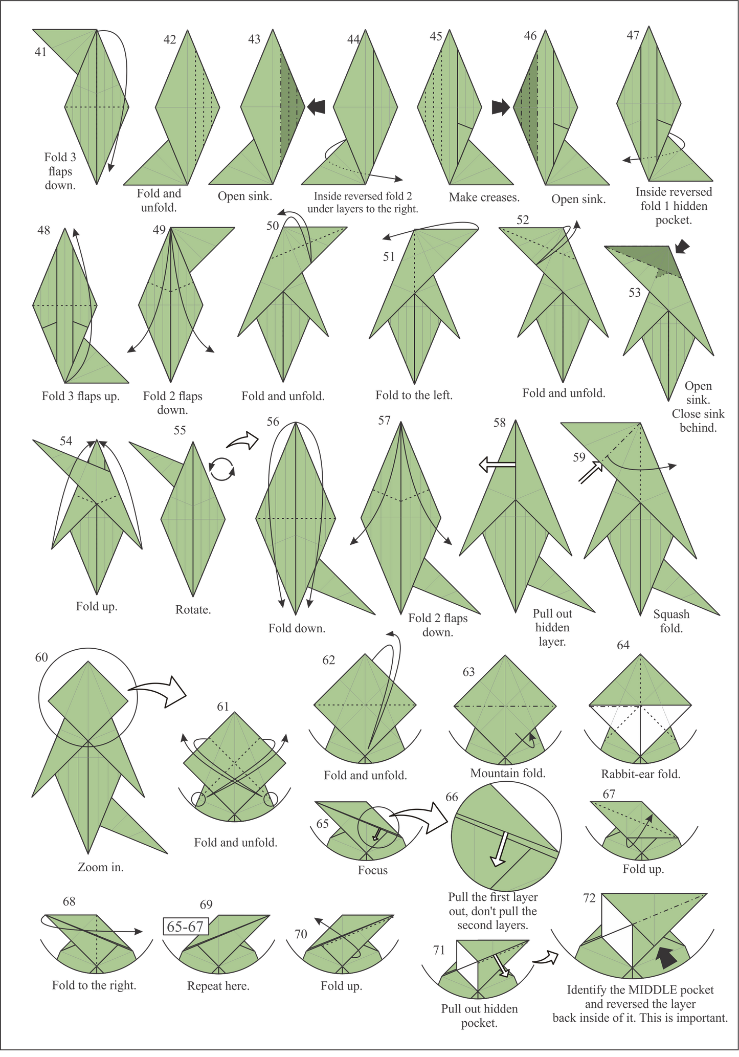 Origami Mantis Instruction Diagram - Praying Mantis Origami Ebook