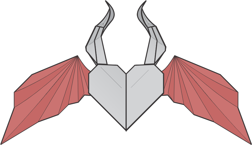 Origami Maleficent Flying Heart - Maleficent heart Ebook