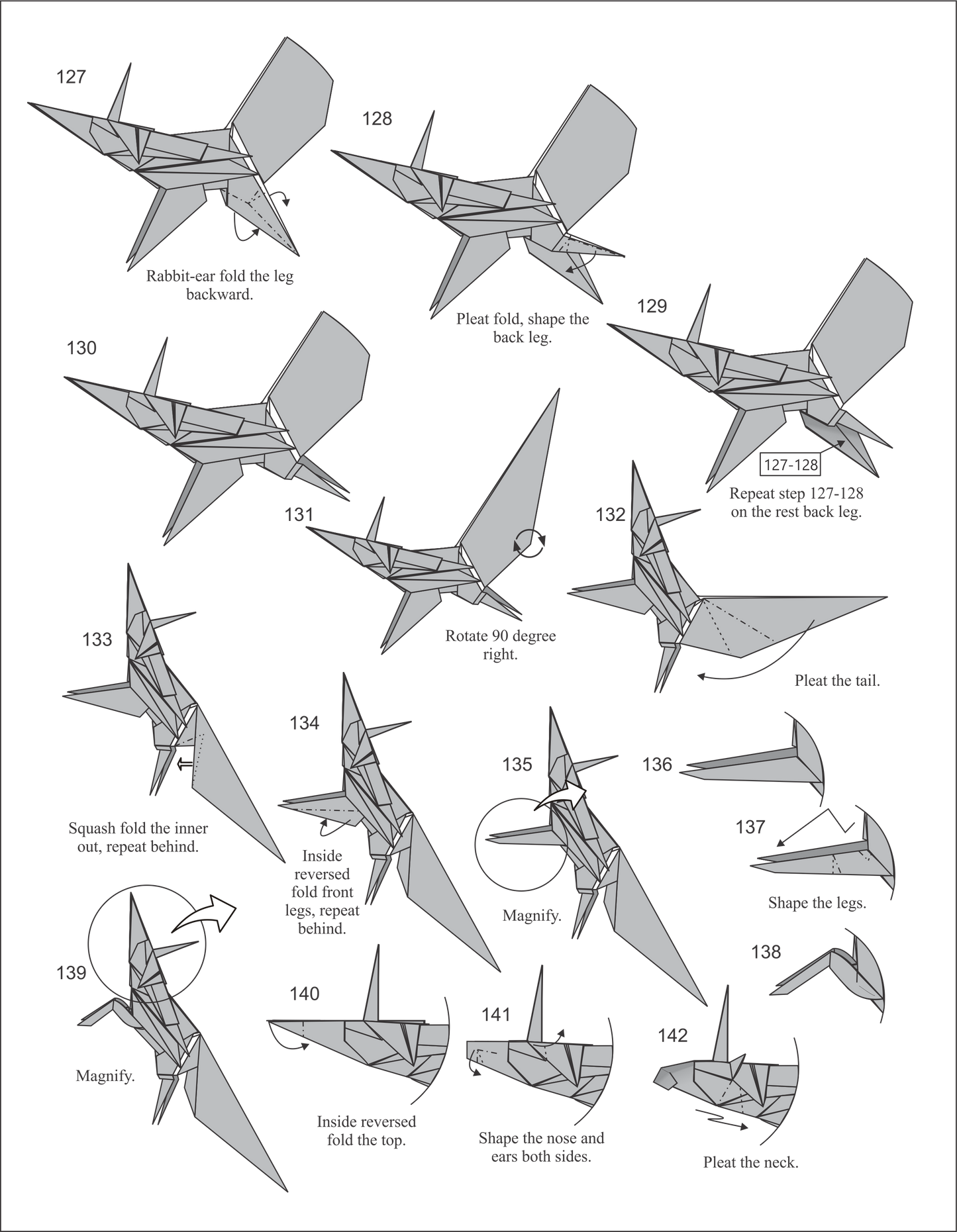 Origami Unicorn Diagram Instruction - Unicorn Ebook