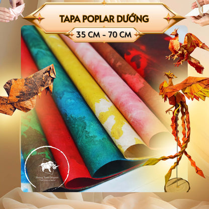 Pack of 30 TAPA DUONG PAPER of all colors - Vietnamese fiber origami paper- Calligraphy paper