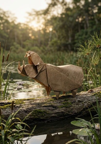 ORIGAMI HIPPOS PHOTO-DIAGRAM INSTRUCTION