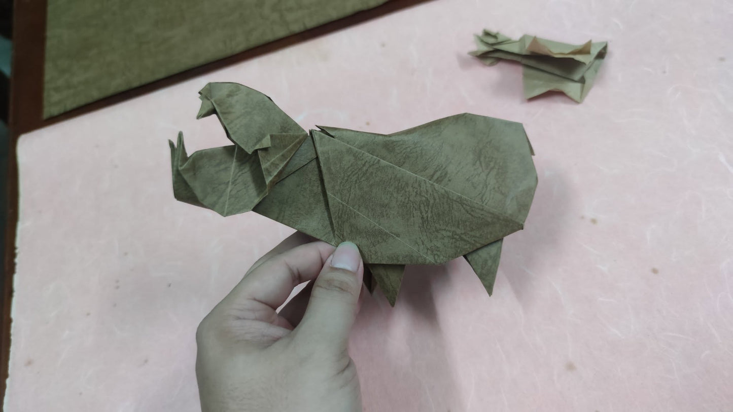 ORIGAMI HIPPOS PHOTO-DIAGRAM INSTRUCTION
