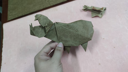 ORIGAMI HIPPOS PHOTO-DIAGRAM INSTRUCTION
