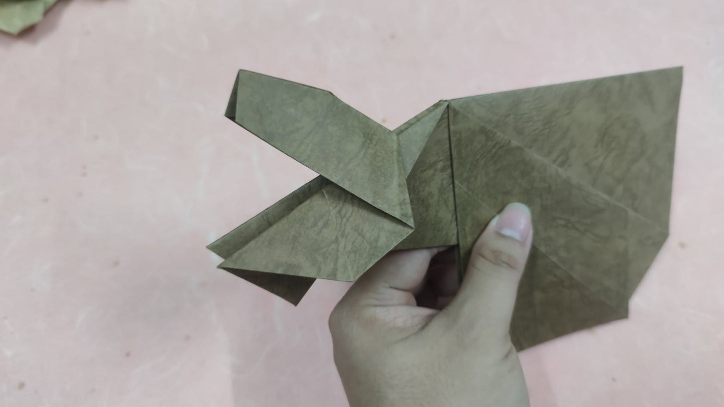 ORIGAMI HIPPOS PHOTO-DIAGRAM INSTRUCTION