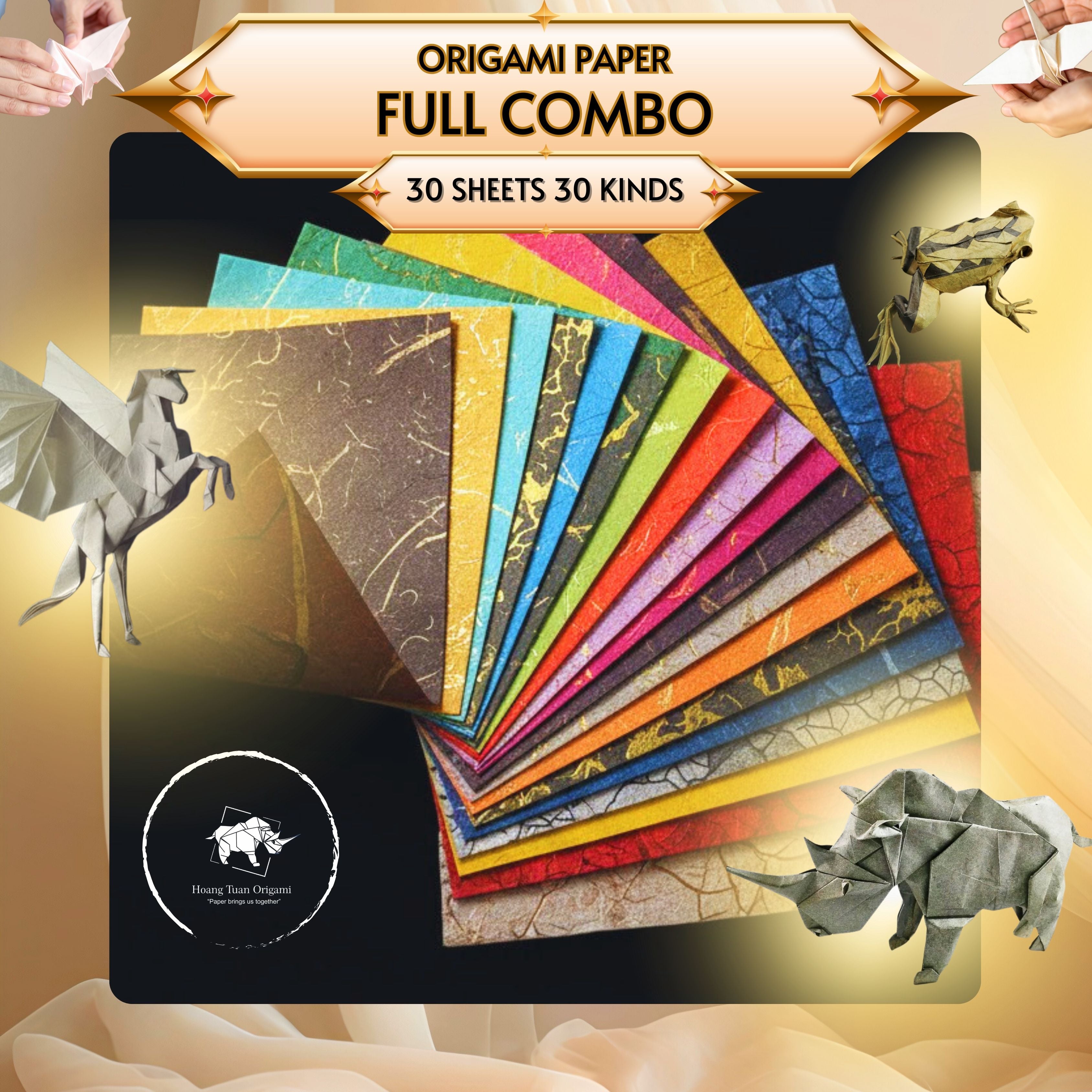 Origami Cooking Set ORIGAMI FULL COMBO - Best total origami paper set - Origami set ...