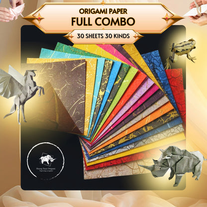 ORIGAMI FULL COMBO - Best total origami paper set - Origami set.