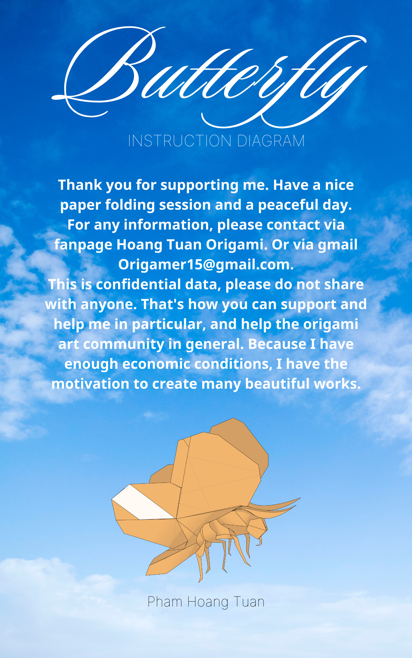 Origami Butterfly Instruction Diagram - Origami Butterfly Ebook