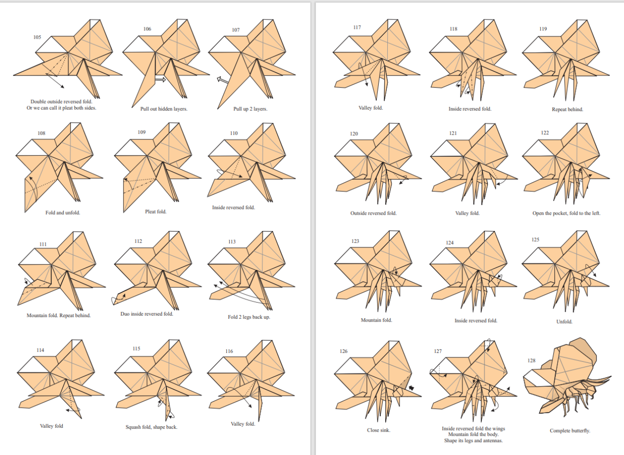 Origami Butterfly Instruction Diagram - Origami Butterfly Ebook