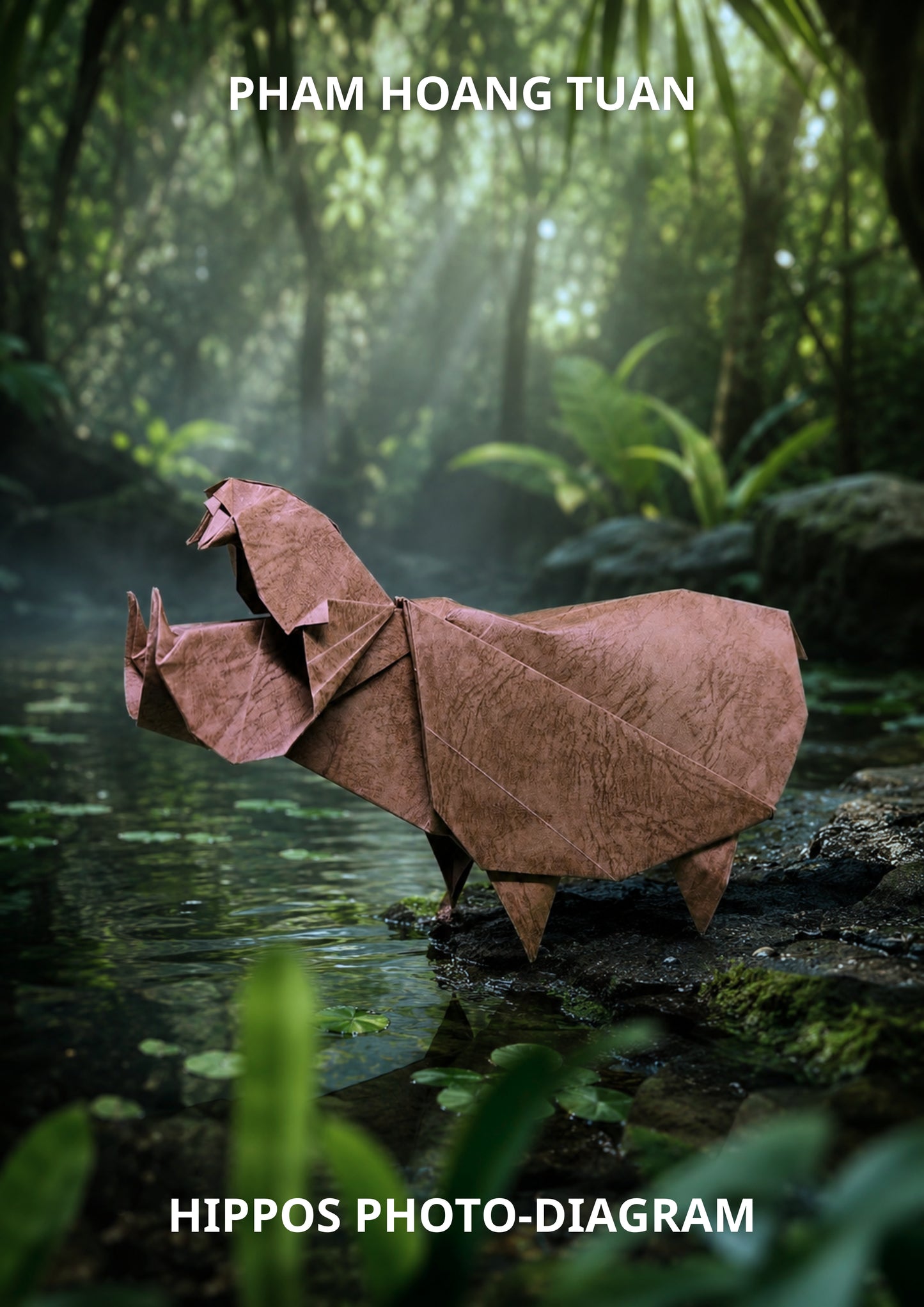 ORIGAMI HIPPOS PHOTO-DIAGRAM INSTRUCTION
