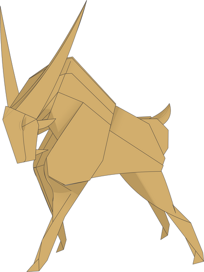 Origami Mountain Goat Instruction Diagram - Origami Goat Ebook
