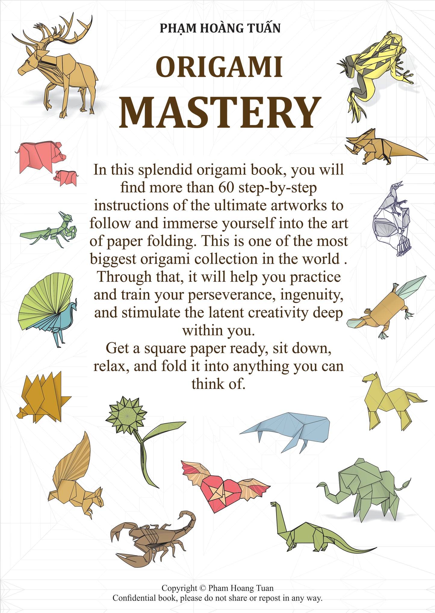 ORIGAMI MASTERY BOOK - The complete book to master origami art