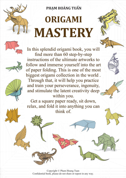 ORIGAMI MASTERY BOOK - The complete book to master origami art