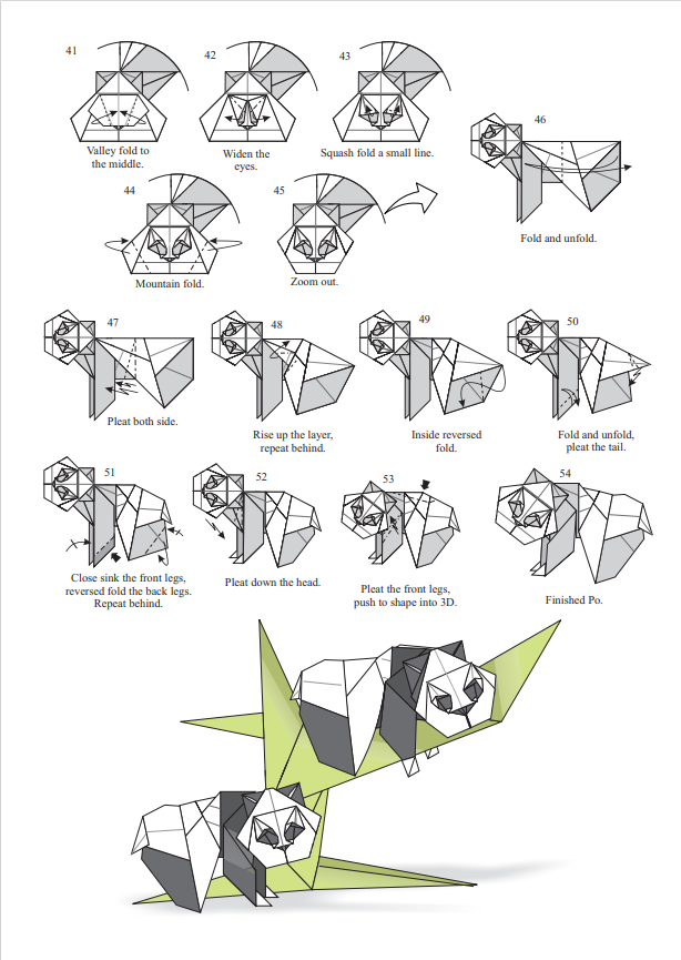 Origami Panda Instruction Diagram - Origami Panda Ebook