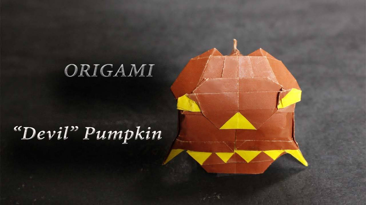 Origami Devil Pumpkin Instruction - Halloween Devil Pumpkin Tutorial