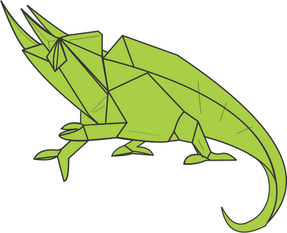 Origami Chameleon Instruction Diagram - Jackson's Chameleon Ebook