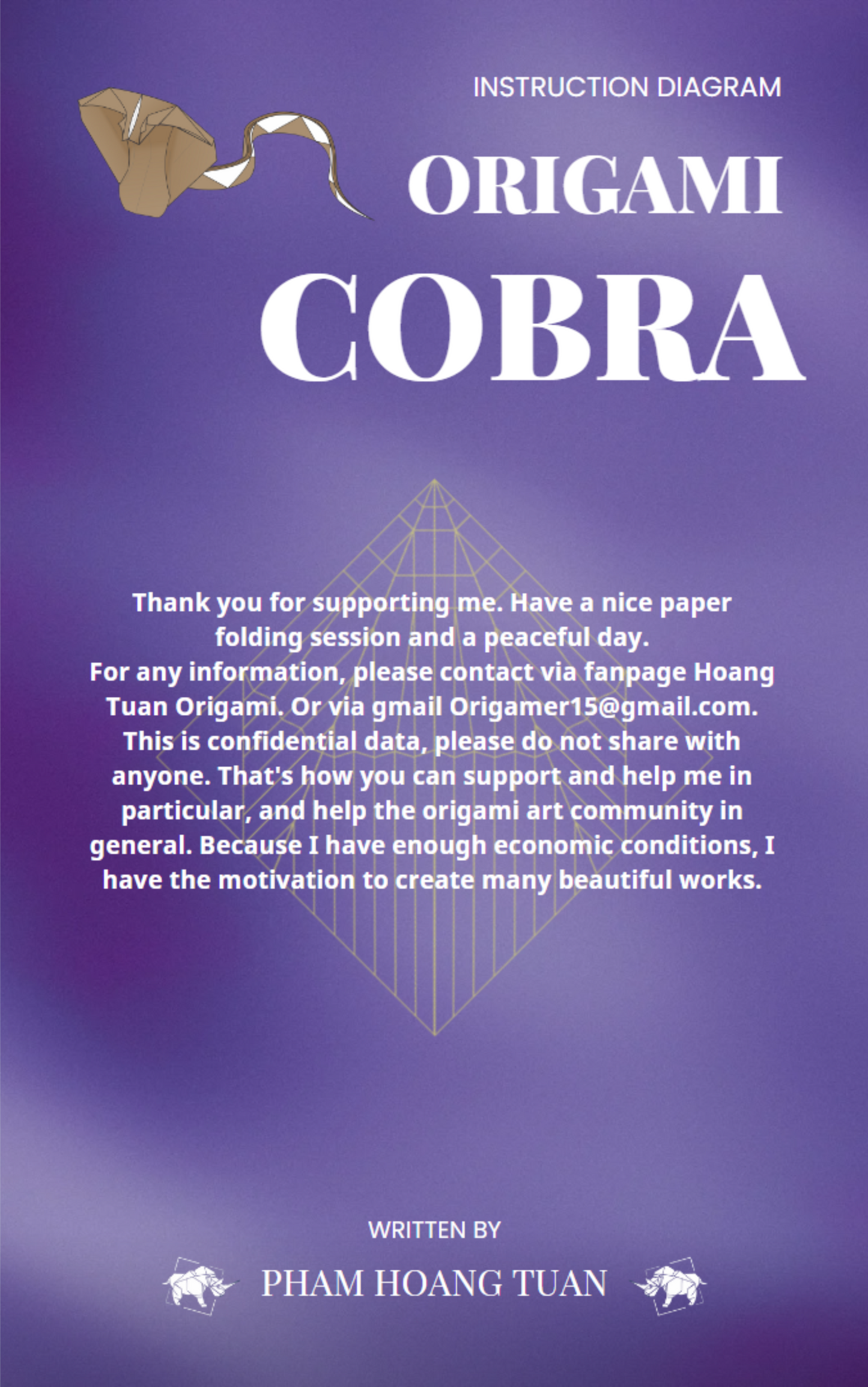 Origami Cobra Snake Instruction Diagram - Cobra Diagram PDF