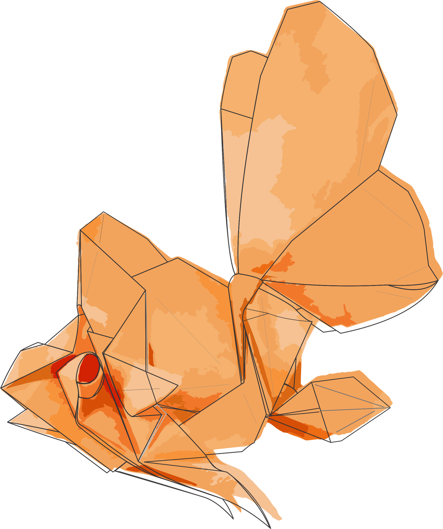 Origami Goldfish Instruction Diagram - Origami Ebook