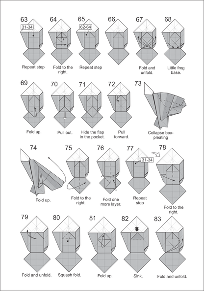 Origami Hand Instruction Diagram - Hand and boat Ebook- Origami boat on hand