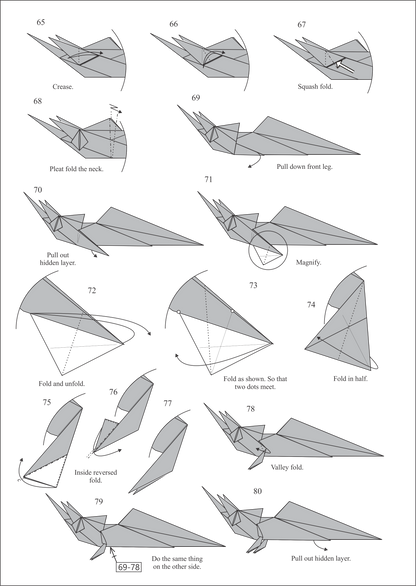 Origami Chameleon Instruction Diagram - Jackson's Chameleon Ebook