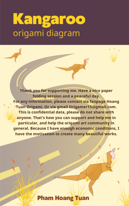 Origami Kangaroo Instruction Diagram - Kangaroo Ebook