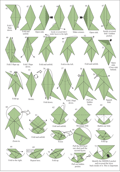 Origami Mantis Instruction Diagram - Praying Mantis Origami Ebook