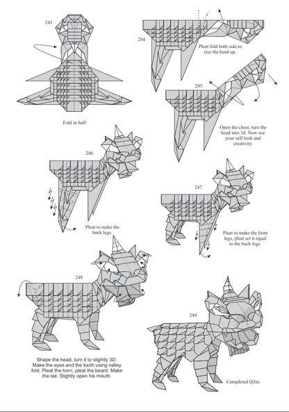 Origami Qilin Instruction Diagram - Lion Dancing Ebook