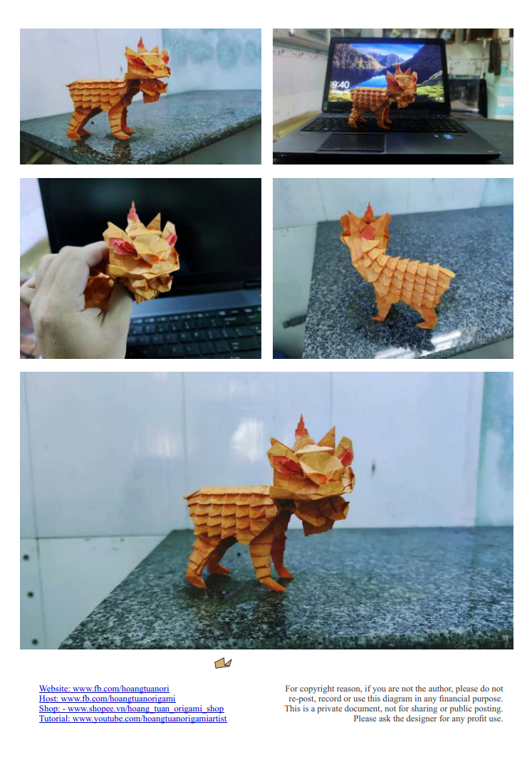 Origami Qilin Instruction Diagram - Lion Dancing Ebook