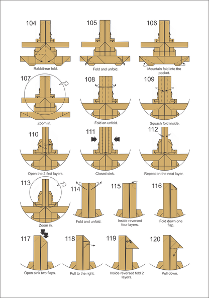 Origami Reindeer Instruction Diagram - Origami Deer Ebook