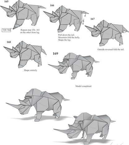 Origami Rhino Diagram Instruction - Origami Rhinoceros Ebook