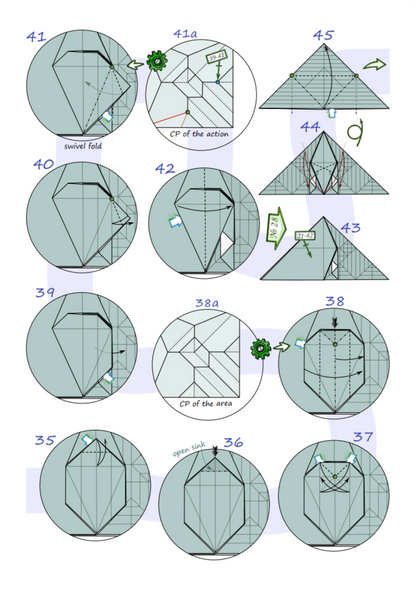 Origami Crab Instruction Diagram - Origami Shore Crab Ebook