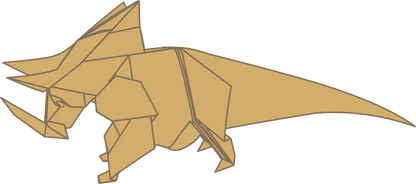 Origami Triceratops Instruction Diagram - Origami Dinosaur Ebook