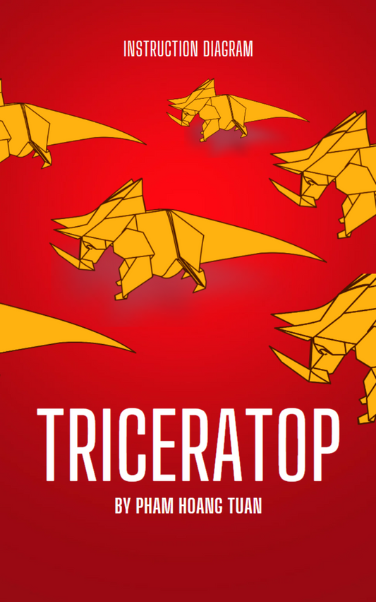 Origami Triceratops Instruction Diagram - Origami Dinosaur Ebook