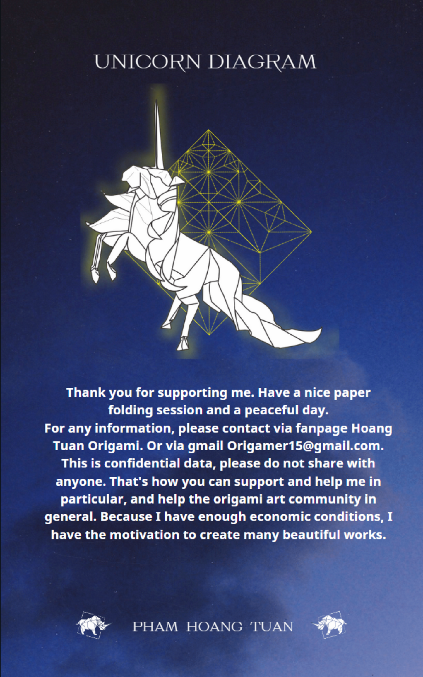 Origami Unicorn Diagram Instruction - Unicorn Ebook